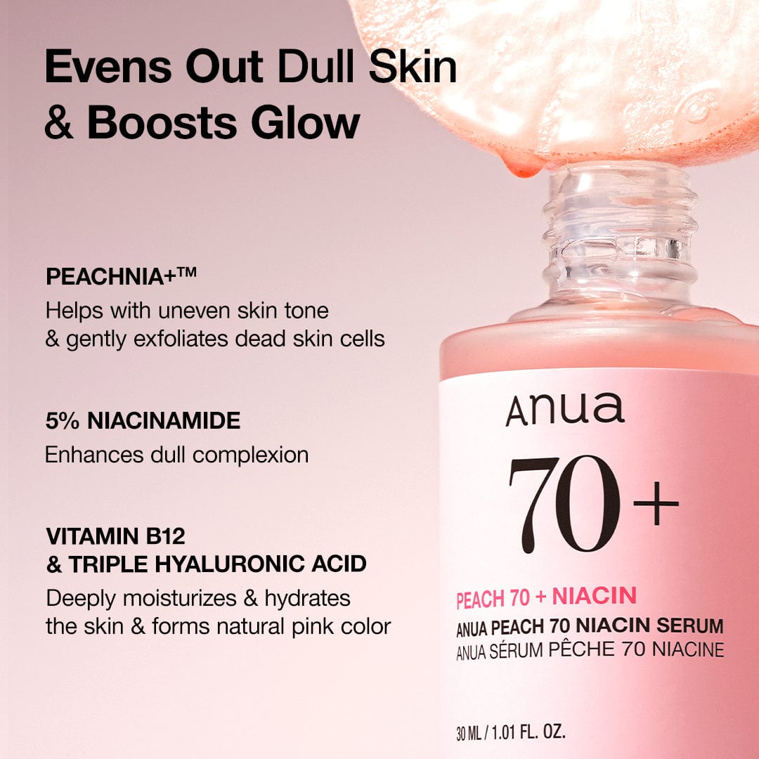 Anua Peach 70% Niacinamide Serum key ingredients