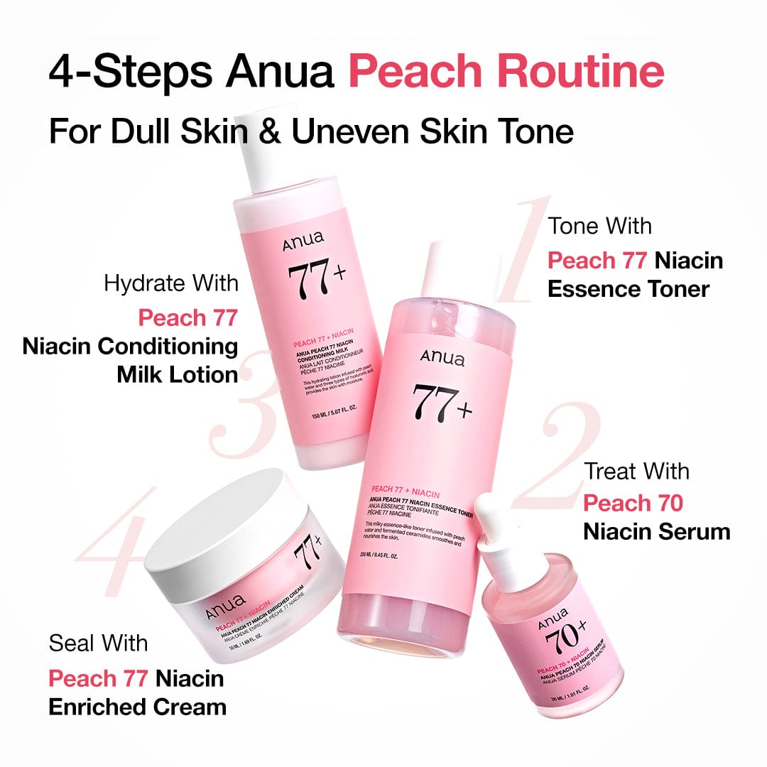 Anua Peach 70% Niacinamide Serum pink watery texture