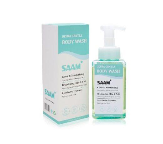 SAAM Ultra Gentle Body Wash bottle with retail carton