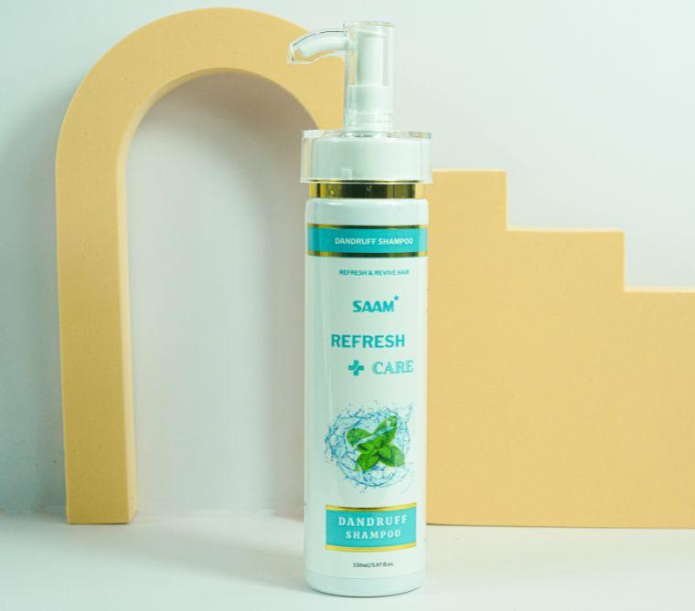 SAAM Refresh & Care Dandruff Shampoo 150ml bottle studio photo