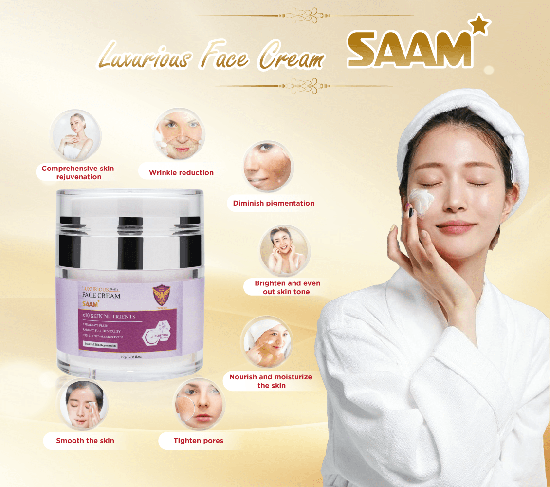 SAAM Premium Face Cream packaging detail