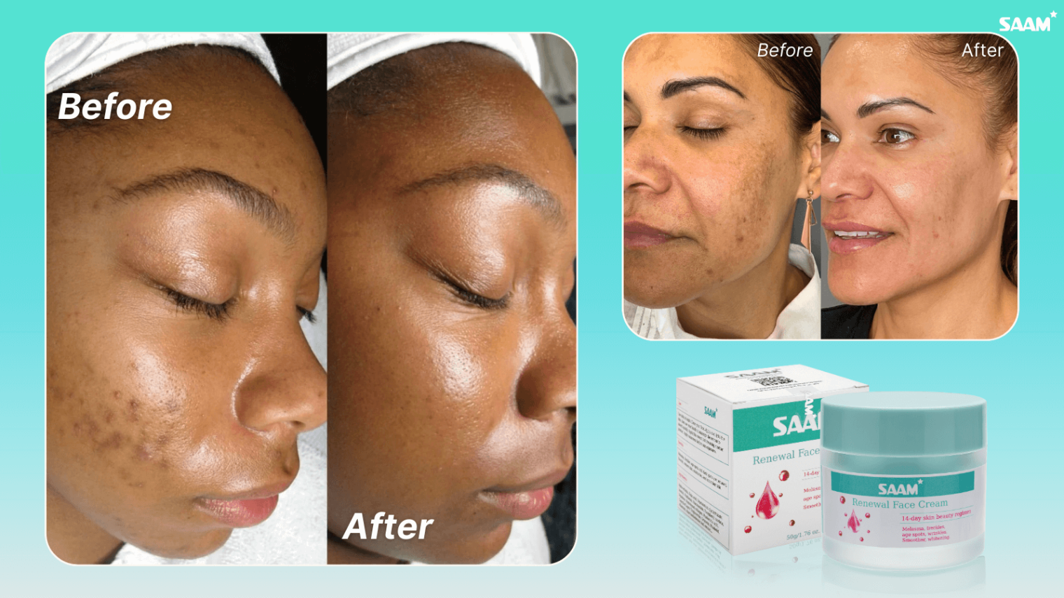 SAAM Renewal Face Cream fast results without irritation