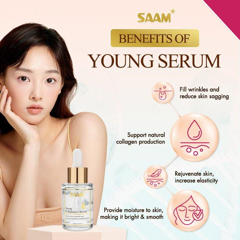 Benefits of SAAM Young Serum graphic